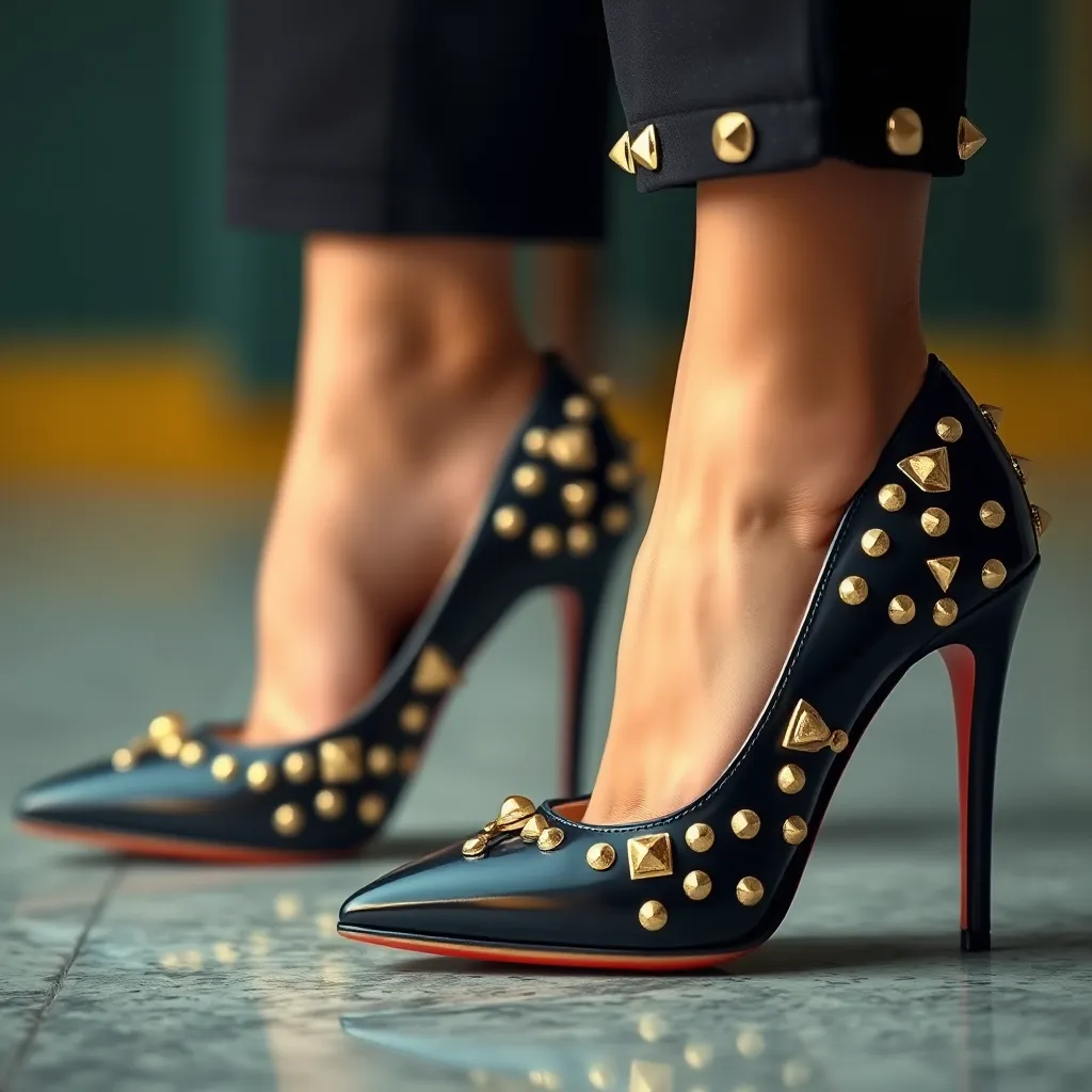Studded Design Exploring Studded Pumps: A Blend of Style and Purpose