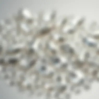 Artistic arrangement of different types of diamond rhinestones