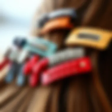 Modern Hair Clips in Trendy Styles Stylishly arranged modern hair clips in various colors and shapes