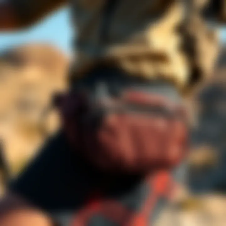 Practical Design: Belt Bag in Action A belt bag worn during an outdoor activity, emphasizing its practicality and design