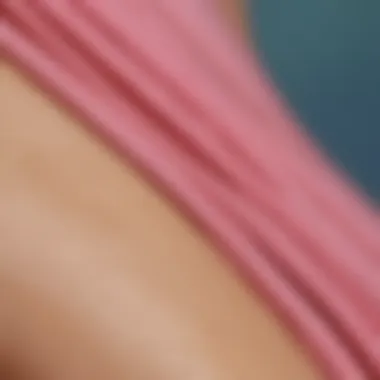 Close-up of bikini fabric showcasing quality materials