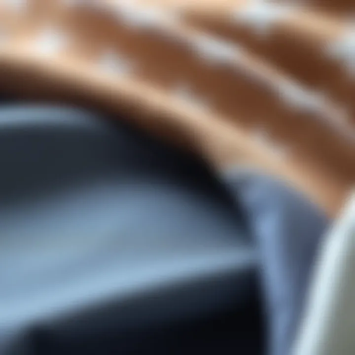 Close-up of sustainable fabric swatches ideal for professional attire.