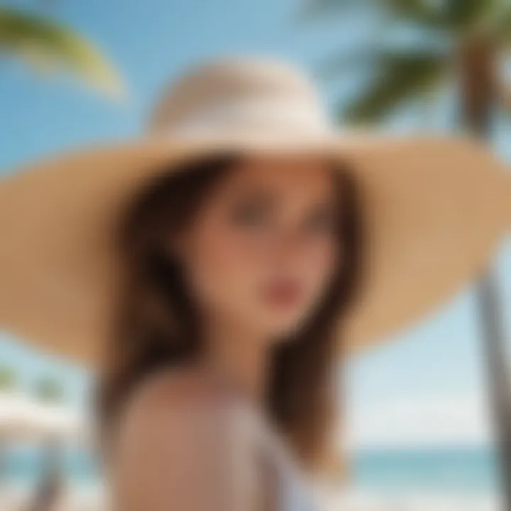 Chic wide-brimmed hat perfect for beach weddings