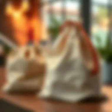 Eco-friendly cloth storage bags promoting sustainability