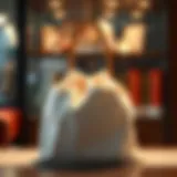 Stylish cloth storage bag showcasing elegant design