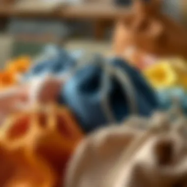 Variety of materials used in cloth storage bags