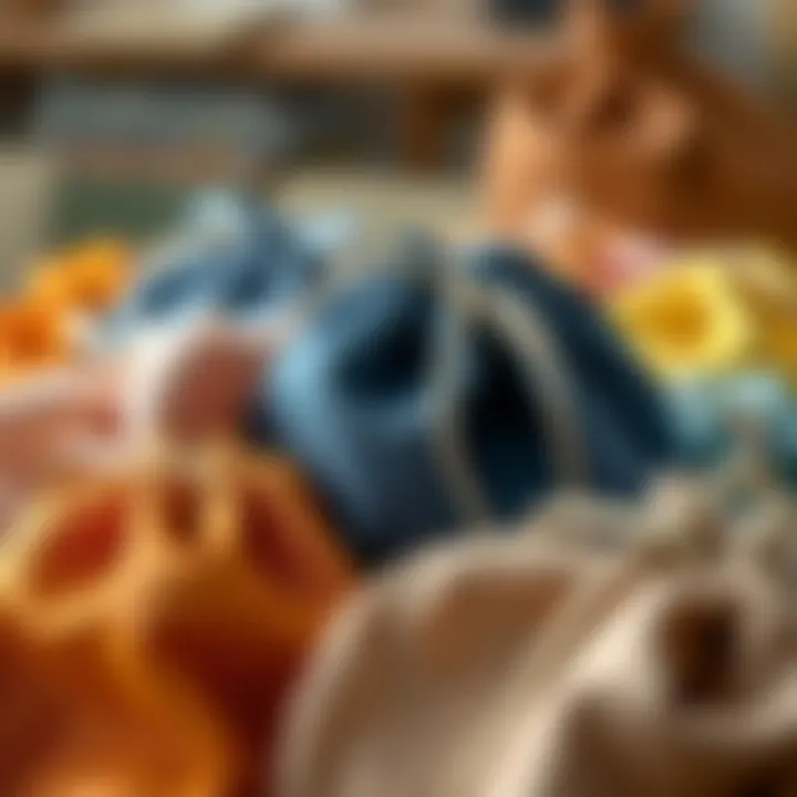 Variety of materials used in cloth storage bags