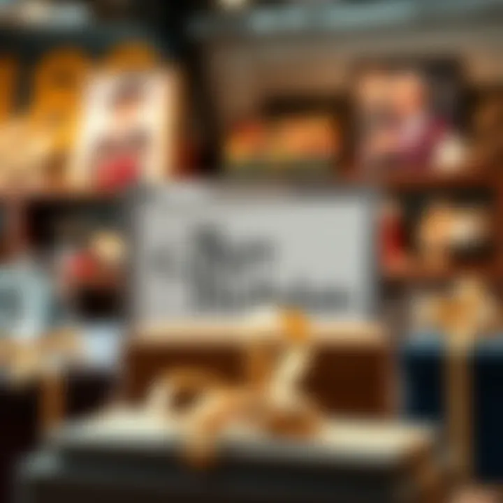 Personalized gift ideas display