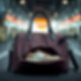 Elegant commuter bag showcasing shoe compartment