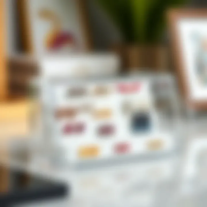 Modern acrylic earring organizer with a sleek design