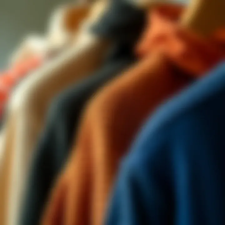 Close-up of different fabrics used in crop shrug cardigans