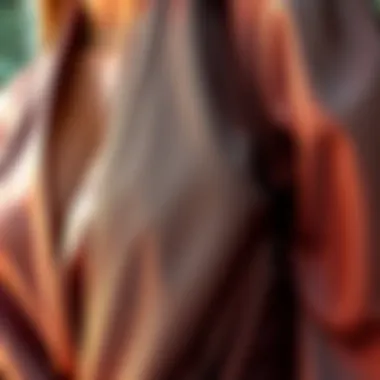 Close-up of fabric textures for crop top suit sets