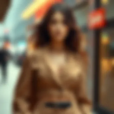 Stylish crop top suit set on a model