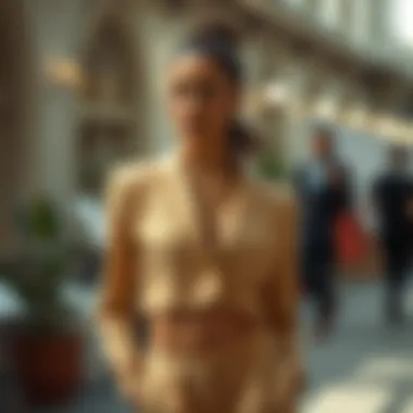 Sustainable materials used in crop top suit sets