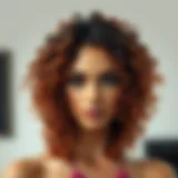 Textural Beauty of Curly Synthetic Lace Front Wigs Exquisite curly synthetic lace front wig showcasing vibrant texture