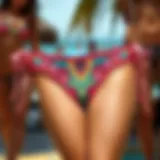 Vivid patterns on custom printed thong designs