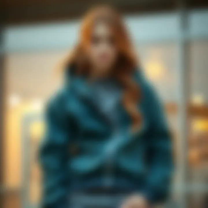 A cozy zip-up layered over a casual outfit