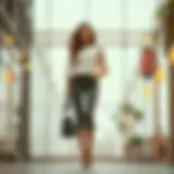 Elegant display of dressy capri leggings styled with a chic blouse and accessories