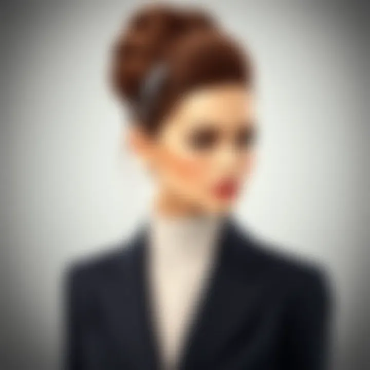 A fashionable individual using a big claw clip to create an elegant updo hairstyle.