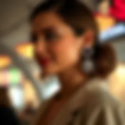 Elegant earrings enhancing a stylish outfit