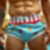 Historical timeline of European swimming trunks