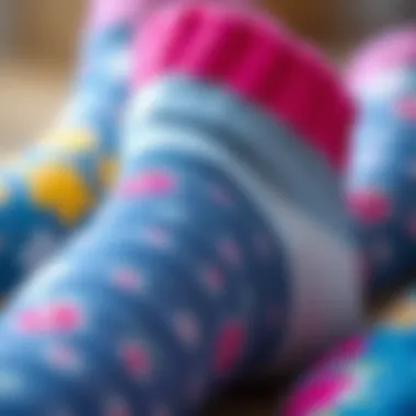 Close-up of the textures of sustainable sock materials