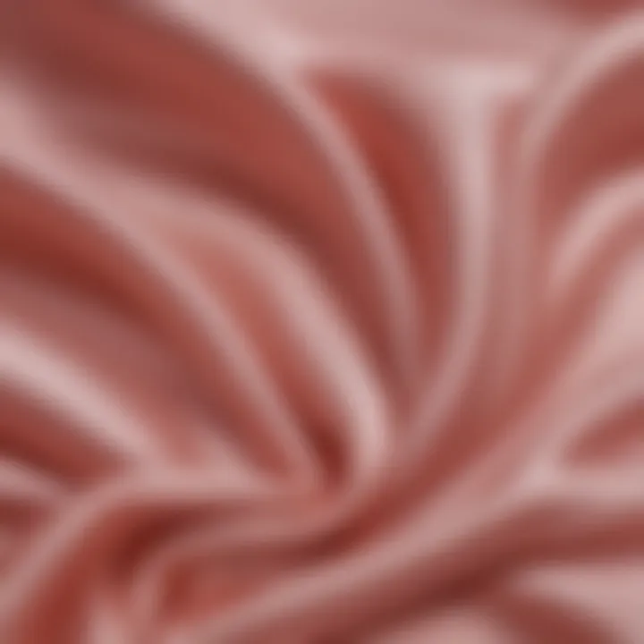 Close-up of luxurious satin fabric showcasing its sheen