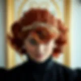 Elegant red hair barrette showcasing intricate design