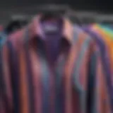 Vibrant selection of plus size shirts on display