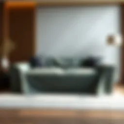 Elegant design of an armless sofa bed cover