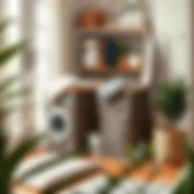 Efficient Organization in Stylish Homes Efficient organization with large foldable laundry baskets in a stylish home