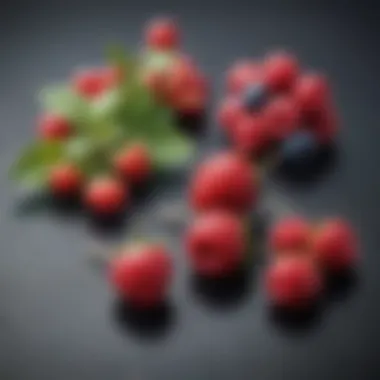 Diverse Styles of Berry Hair Accessories A vibrant collection of berry-themed hair accessories showcasing various styles.