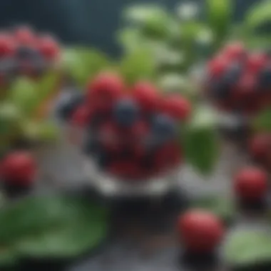 Nature-Inspired Berry Accessories An elegant arrangement of berry accessories alongside natural elements.