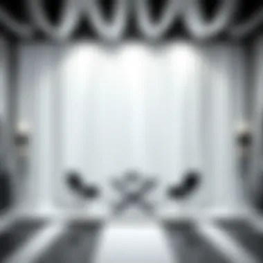 Chic black and white backdrop for photo opportunities at events