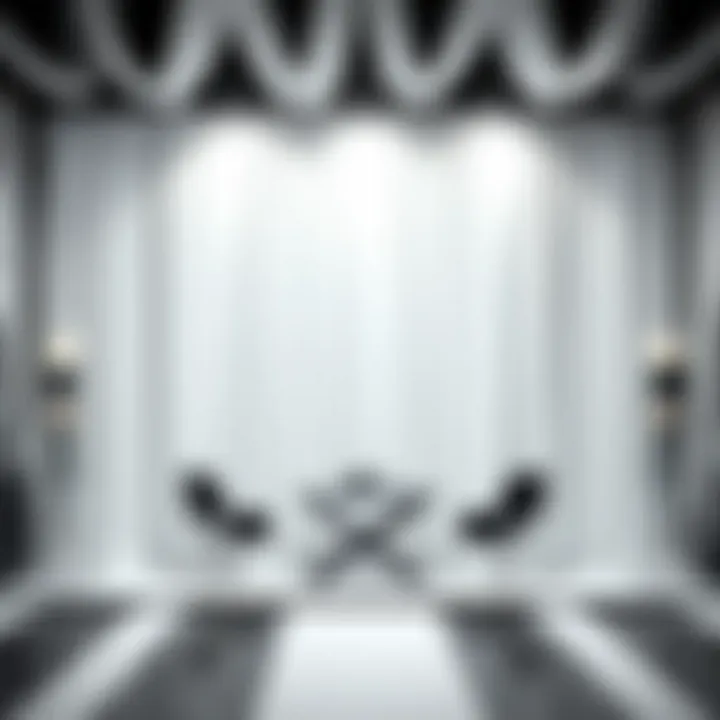 Chic black and white backdrop for photo opportunities at events