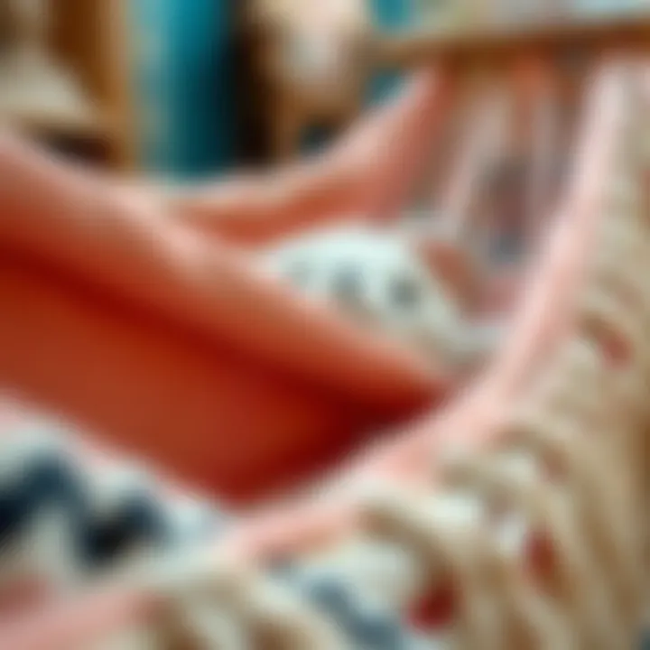 Detailed Fabric and Texture of Boho Hammock Close-up of the texture and materials used in a boho hammock