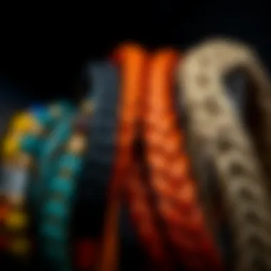 Close-up of materials used in braided couple bracelets