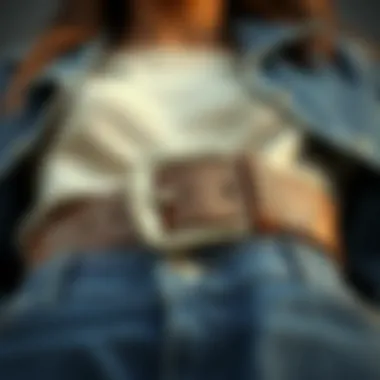 Sustainable Buckle Choices Sustainable buckle options showcased in a fashionable context