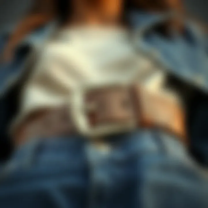 Sustainable Buckle Choices Sustainable buckle options showcased in a fashionable context