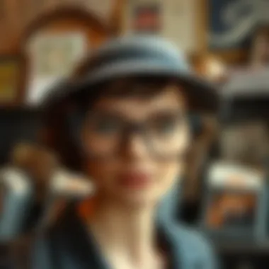 The Timeless Charm of Cat Eye Floral Glasses Elegant cat eye floral glasses in a vintage setting