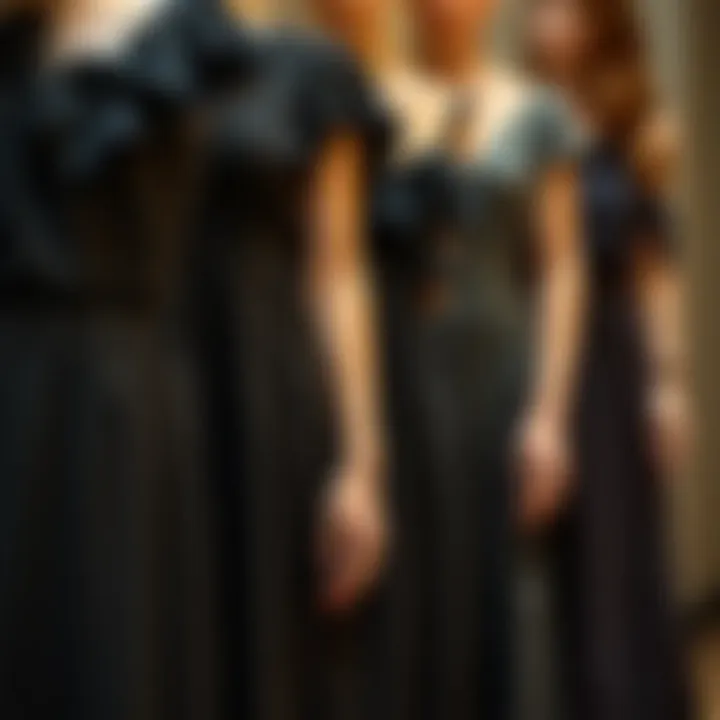 Different fabric options for classy black dresses