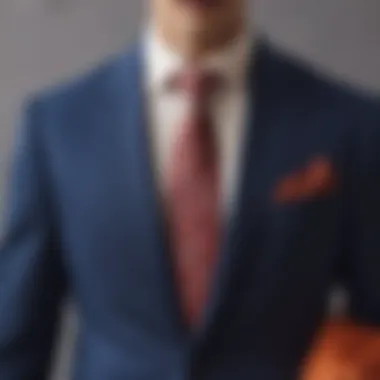 Stylish arrangement of accessories complementing a color block suit for a sophisticated look