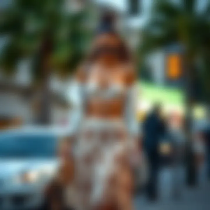 A stylish outfit featuring a crochet coverup skirt paired with trendy accessories