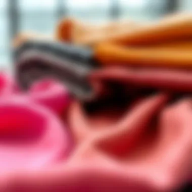 Variety of faux fabric types displayed elegantly