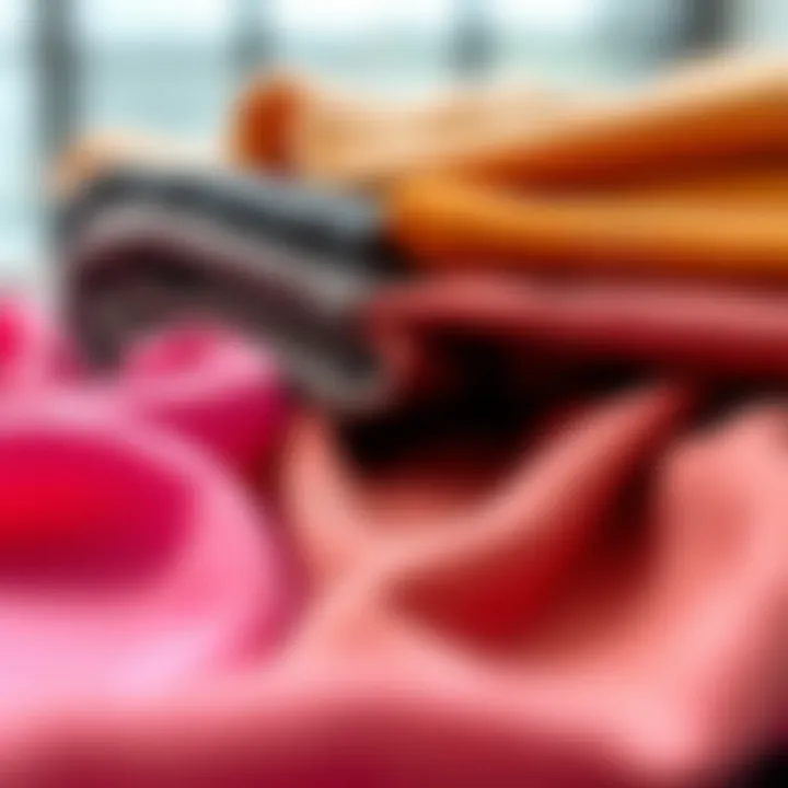 Variety of faux fabric types displayed elegantly