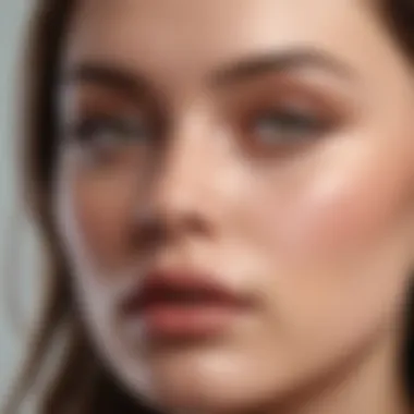 Septum Ring Close-Up Close-up view of a model wearing a delicate septum ring that highlights personal style