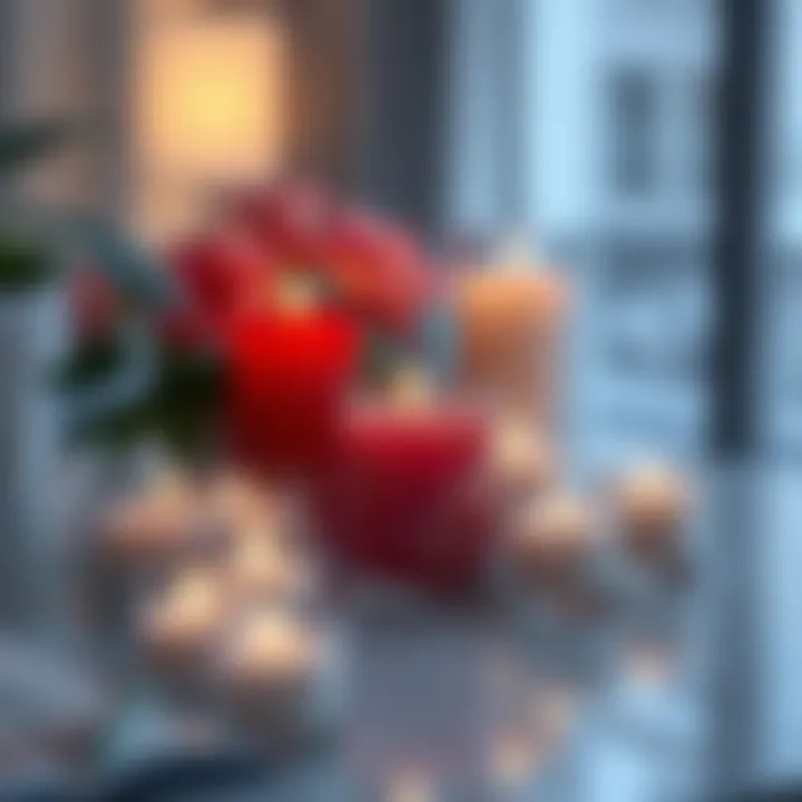 Diverse designs of floating flameless candles in a stylish arrangement