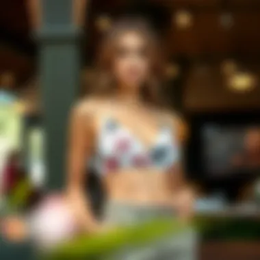 A model showcasing the versatility of the crop top in a casual setting