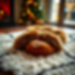 Luxurious fox fur slippers on a plush rug