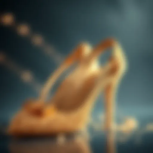 Elegant Design of Gold Glitter Shoes Elegant gold glitter shoes with a stylish design